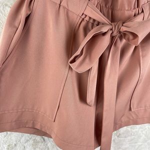 Pink Shorts with Tie Belt